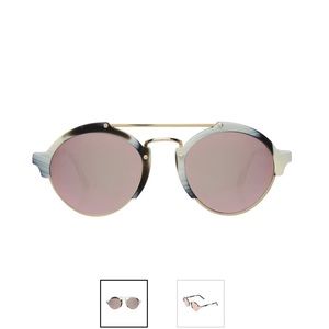 Illesteva Milan II sunglasses in horn. GREY lenses